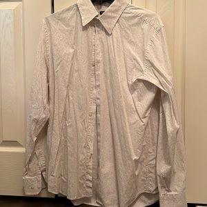 Express White on White Paisley Shirt